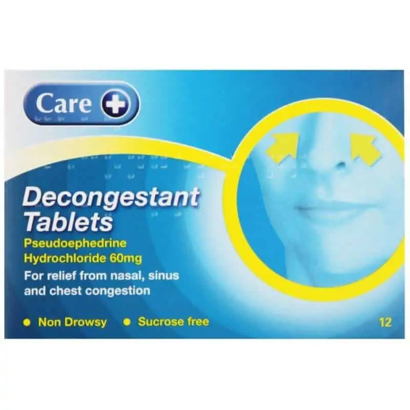 Care Decongestant Tablets – 12 Tablets