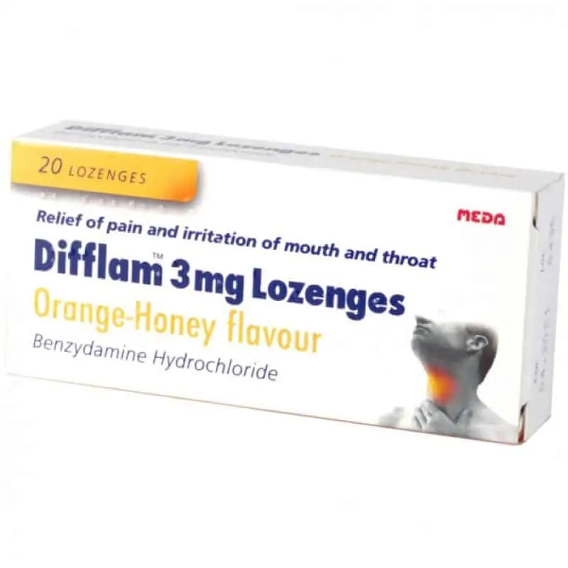 Difflam 3mg Lozenges Orange & Honey Flavour