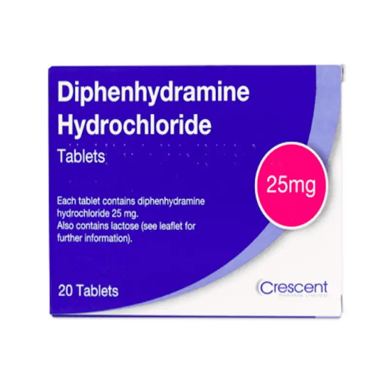 Diphenhydramine 25mg Tablets 20 Tablets (Same as Nytol Original)