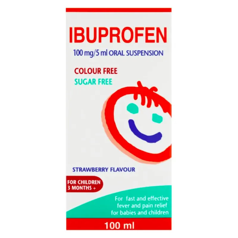 Ibuprofen 100mg/5ml Oral Suspension 100ml