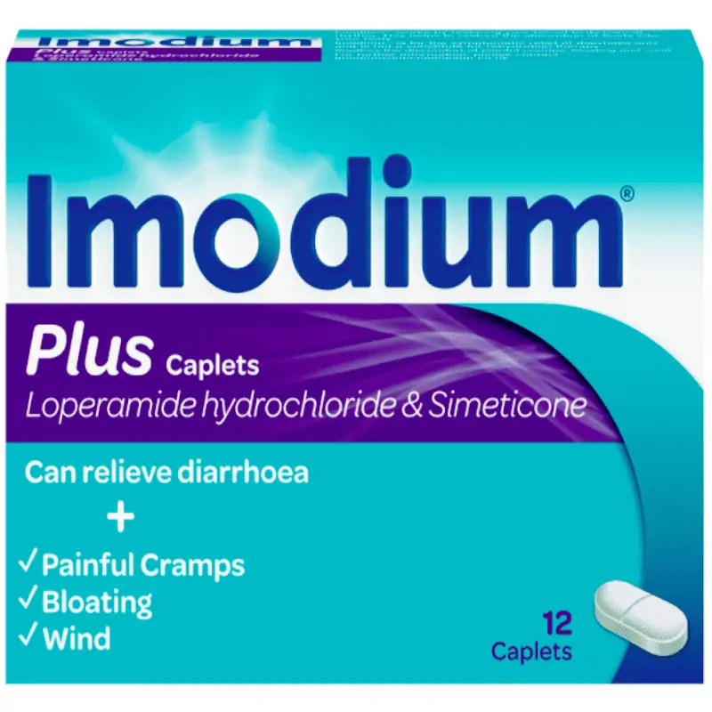 Imodium Plus Caplets 12 Caplets