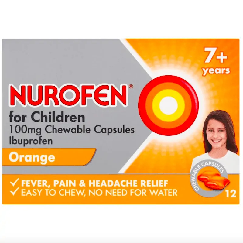 Nurofen 7 + Years Orange 12 Chewable Capsules