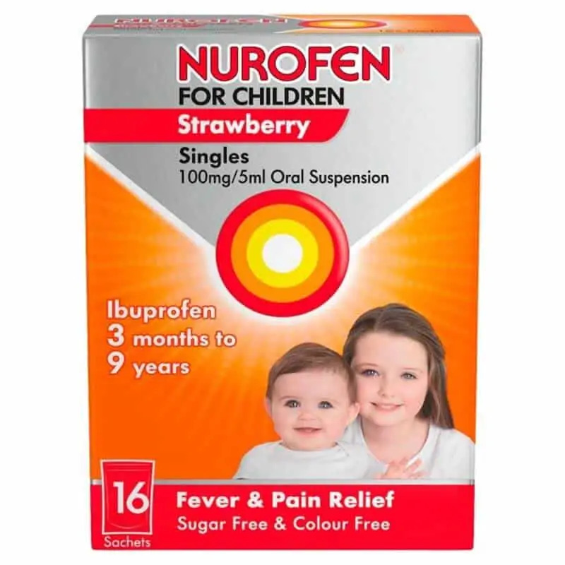 Nurofen For Children Singles Strawberry – 16 Sachets