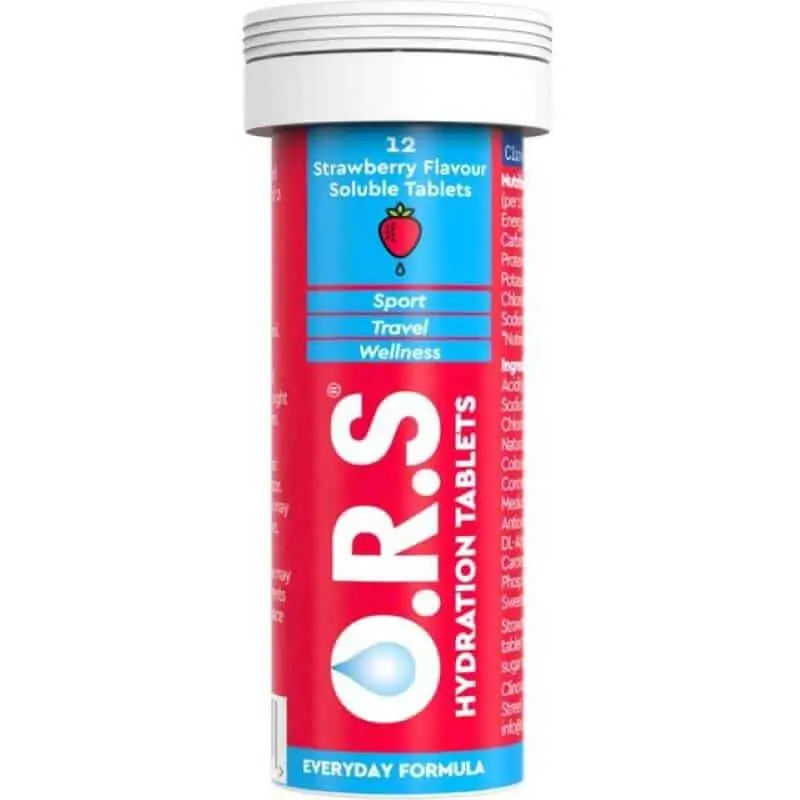 ORS Rehydration Salts Strawberry – 24 Tablets