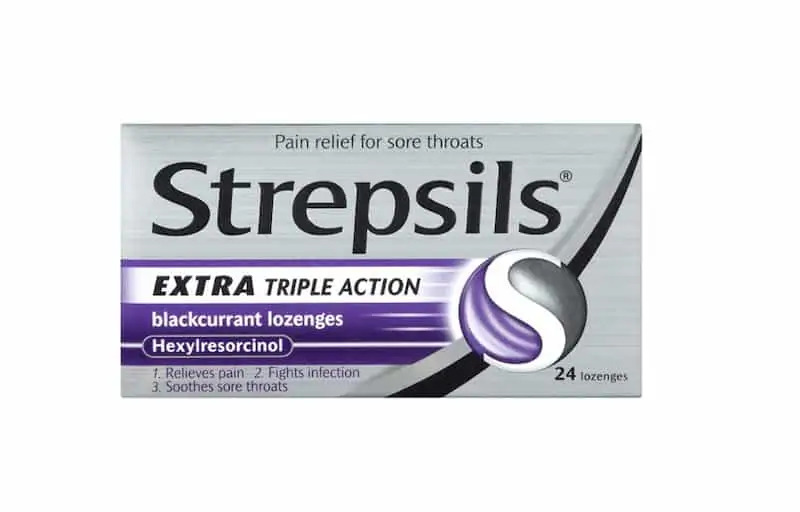 Strepsils Extra Strength Triple Action Blackcurrant – 24 Lozenges