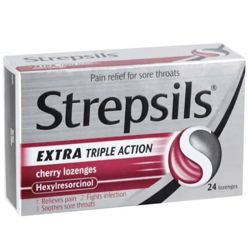Strepsils Extra Strength Triple Action Cherry – 24 Lozenges