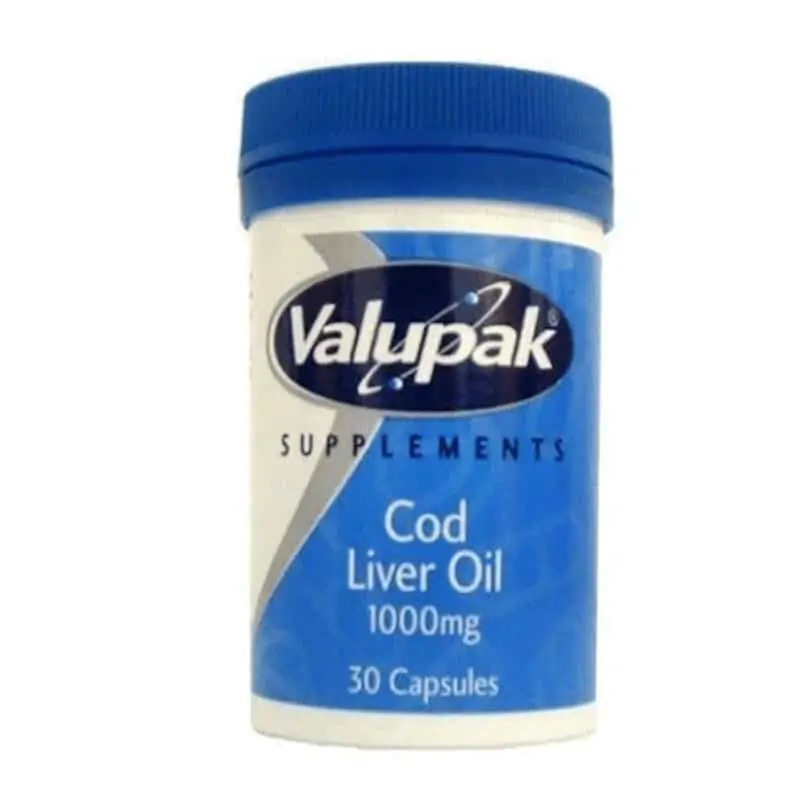 Valupak Cod Liver Oil Capsules 1000mg – Pack Of 30