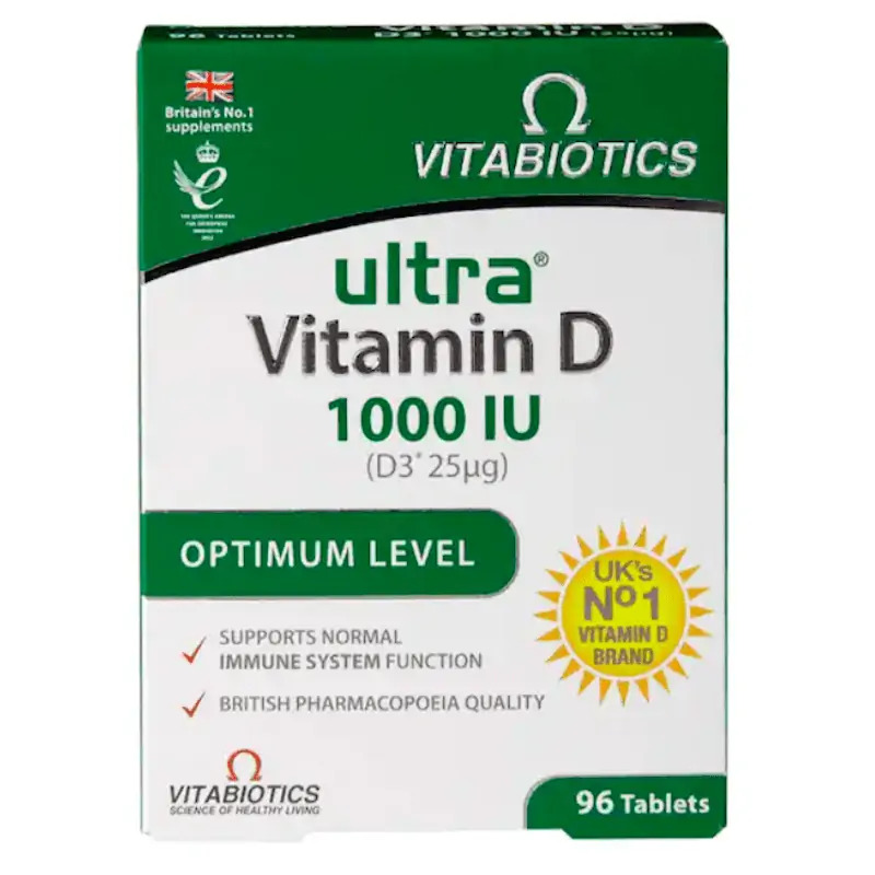 Vitabiotics Ultra Vitamin D 1000 IU Optimum Level 96 Tablets